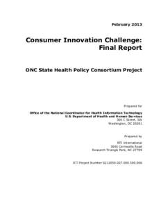 Consumer Innovation Challenge: Final Report