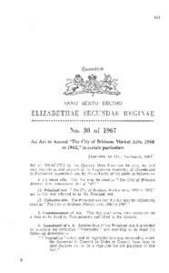 City of Brisbane Market Acts Amendment Act of 1967