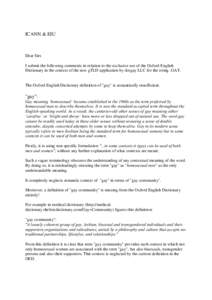 Letter from Petr Prokopik to ICANN and the EIU