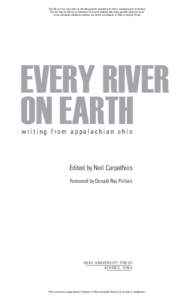 Every River on Earth: Writing from Appalachian Ohio