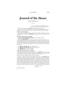 MAY 25, [removed]Journal of the House SIXTY-NINTH DAY
