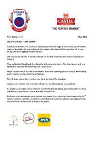 Press Release : 64  8 July 2013