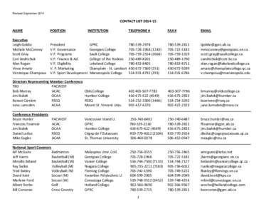 Réseau du sport étudiant du Québec / Wong / Camosun College / Seneca College / Red Deer College / Sports / Provinces and territories of Canada / Ontario Colleges Athletic Association / Education in Canada