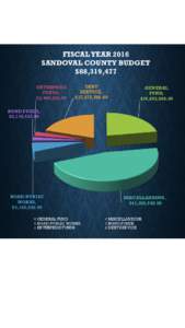 FISCAL YEAR 2016 SANDOVAL COUNTY BUDGET $88,319,477 ENTERPRISE FUNDS, $2,460,382.00