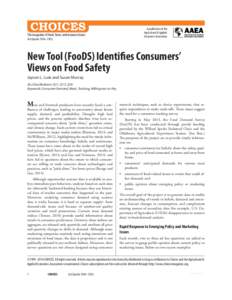 The magazine of food, farm, and resource issues 3rd Quarter 2014 • 29(3) A publication of the Agricultural & Applied Economics Association