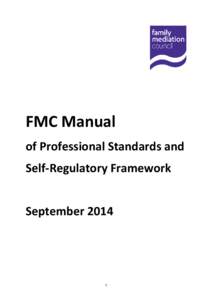 FMC Manual of Professional Standards and Self-Regulatory Framework September