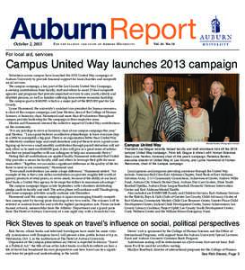 AuburnReport October 2, 2013 For  t h e f a c u l t y a n d s t a ff o f