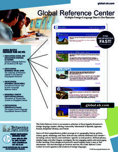 global.eb.com  Global Reference Center Multiple Foreign-Language Sites in One Resource