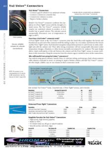 222  Vu2 Union™ Connectors Vu2 Union™ Connectors  G C ACC E S S O R I E S | CO LU M N I N S TA L L AT I O N