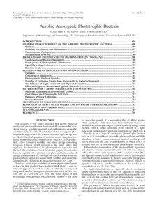 MICROBIOLOGY AND MOLECULAR BIOLOGY REVIEWS, Sept. 1998, p. 695–[removed]/$04.00ϩ0 Copyright © 1998, American Society for Microbiology. All Rights Reserved.