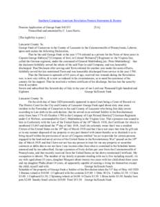 Southern Campaign American Revolution Pension Statements & Rosters Pension Application of George Funk S41553 Transcribed and annotated by C. Leon Harris. [VA]