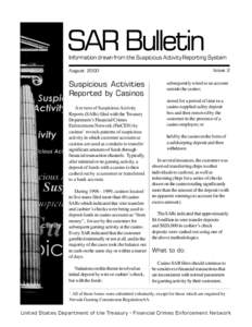 SAR Bulletin Information drawn from the Suspicious Activity Reporting System Issue  2