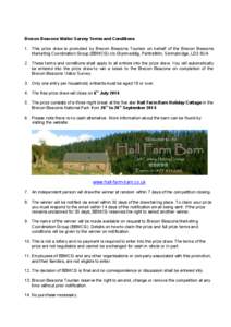 Microsoft Word - Brecon Beacons Visitor Survey Terms and conditions - Third Quarter[removed]docx