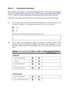 QUESTIONNAIRE ON INTRODUCTION OF A T+2 FINALITY ARRANGEMENT FOR CCASS MONEY SETTLEMENT