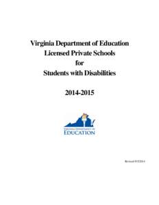 Virginia Department of Education Licensed Private Schools for Students with Disabilities[removed]