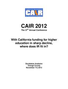 Microsoft Word - CAIR 2009 Conference Program_Final.doc