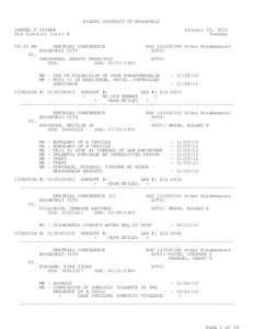 EIGHTH DISTRICT CT-ROOSEVELT SAMUEL P CHIARA 8th District Court R 08:30 AM  PRETRIAL CONFERENCE