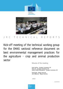 Development of the EMAS Sectoral Reference Documents on Best Environmental Management Practice