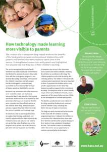 LEARNING EXPERIENCE  13 How technology made learning more visible to parents