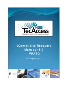 vCenter Site Recovery Manager 5.0 VPAT: VMware, Inc.