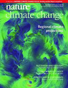 REVIEW ARTICLE PUBLISHED ONLINE: 7 SEPTEMBER 2015 | DOI: NCLIMATE2689 Towards predictive understanding of regional climate change Shang-Ping Xie1*, Clara Deser2, Gabriel A. Vecchi3, Matthew Collins4, Thomas 