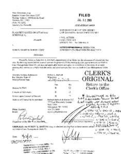 Marc Grossman, Esq. Sanders Viener Grossman, LLP Mailing Address: 100 Herricks Road Mineola, NY[removed]5252 Attorney for Plaintiffs