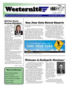 Westernite  March–April 2005 Official Publication of District 6 of the Institute of Transportation Engineers