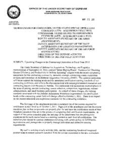    Contracting Career Field Training Standards Effective 1 October 2011     