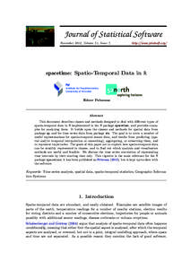 Journal of Statistical Software  JSS November 2012, Volume 51, Issue 7.