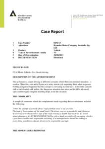 Case Report 1 2 Case Number Advertiser