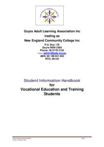 Guyra Adult Learning Association Inc