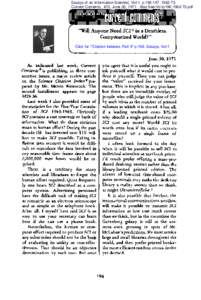 Essays of an Information Scientist, Vol:1, p[removed], [removed]Current Contents, #13, June 30, 1971 Also See:Vo1p198[removed]pdf “Will  Anyone