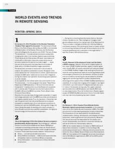 138  Trends World Events and Trends in Remote Sensing