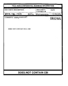 8EHQ-09-17313G  TSCA 8(e) Notice