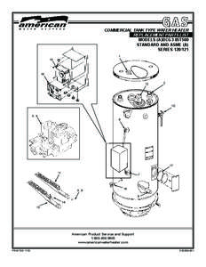 COMMERCIAL TANK TYPE WATER HEATER REPLACEMENT PARTS LIST MODELS (A)BCG3 85T500 STANDARD AND ASME (A) SERIES[removed]