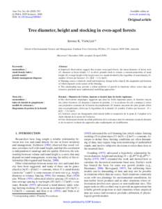 Diameter at breast height / FORECAST / Basal area / Site index / Stocking / Plantation / Forest / Forestry / Stand Density Index / Silviculture