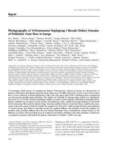 Rootsi 2004 Phylogeography of Y-Chromosome Haplogroup I Reveals Distinct Domains of Prehistoric Gene Flow in Europe.AJHG