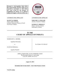 Pursuant to Ind.Appellate Rule 65(D), this Memorandum Decision shall not be regarded as precedent or cited before any court except for the purpose of establishing the defense of res judicata, collateral estoppel, or the 