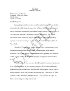 Microsoft Word - Pre Cover letter Sample.doc