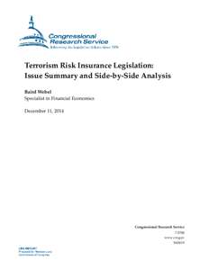 Investment / Financial institutions / Terrorism Risk Insurance Act / Terrorism in the United States / Institutional investors / Terrorism insurance / Insurance / Economics / Dodd–Frank Wall Street Reform and Consumer Protection Act / Types of insurance / Financial economics / 111th United States Congress