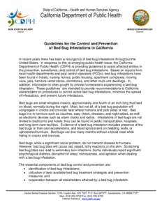 State of California—Health and Human Services Agency  California Department of Public Health MARK B HORTON, MD, MSPH Director