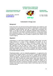 Environment / Food safety / Environmental issues with agriculture / Pesticide residue / Orange juice / Pesticide / Juice / Fungicide / Food and drink / Pesticides / Soil contamination