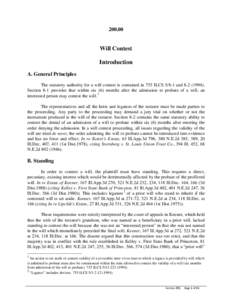 [removed]Will Contest Introduction A. General Principles The statutory authority for a will contest is contained in 755 ILCS[removed]and[removed]).