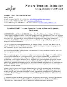 Microsoft Word - _11-3-09_ Dolphin SMART Program Grows in Coastal Alabama with Another Participant.docx