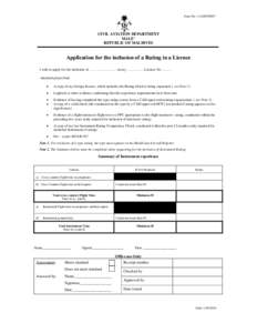 Microsoft Word - Application Form for inclusion of rating 07