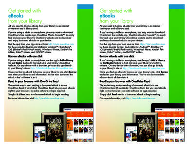 Media technology / Electronic publishing / E-books / Adobe Digital Editions / EPUB / OverDrive /  Inc. / Mobipocket / Tablet computer / OverDrive Media Console / Computing / Publishing / Computer file formats