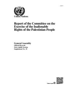 A[removed]United Nations Report of the Committee on the Exercise of the Inalienable
