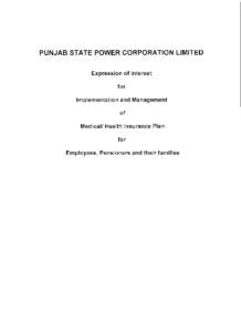 PUNJAB STATE POWER CORPORATION LIMITED Expression of Interest for lmplementation and Management