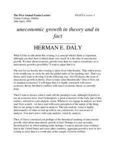 Environment / Macroeconomics / Environmental social science / Economic indicators / Foundation for the Economics of Sustainability / Uneconomic growth / Economic growth / Herman Daly / Ecological economics / Economics / Environmental economics / Welfare economics