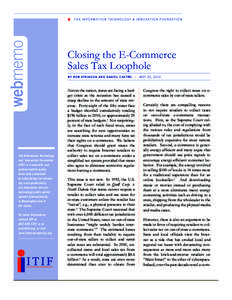 Closing the E-Commerce Sales Tax Loophole